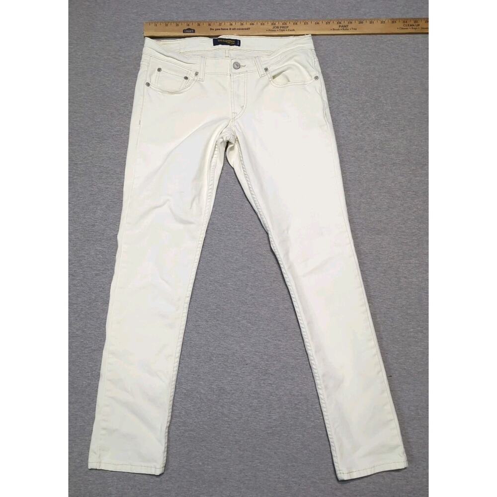 Levi's 524 Too Superlow White Skinny Leg Jeans Size 9 (30x30) - Picture 2 of 8